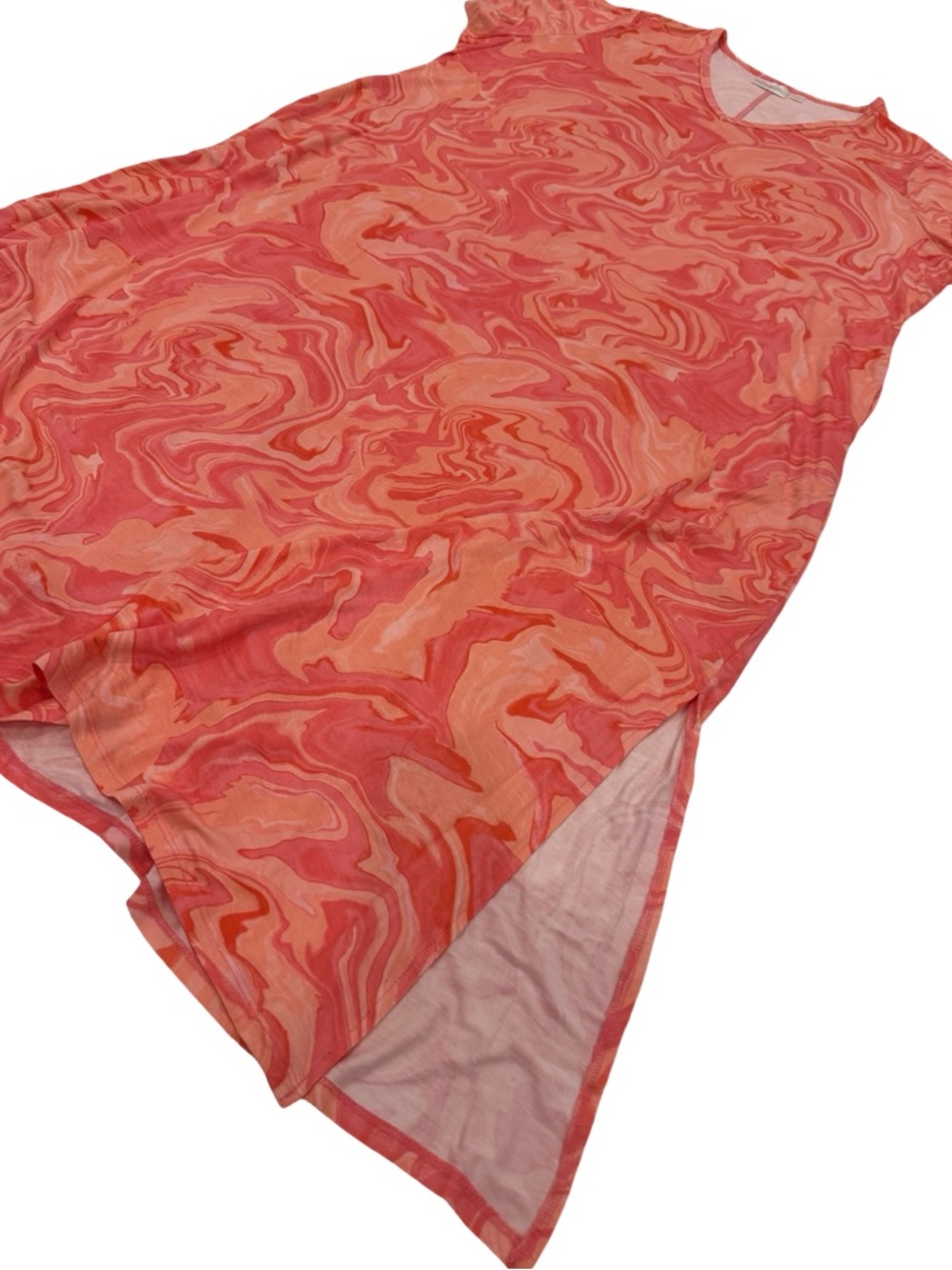 Belle by Kim Gravel Coral Pink Marble Maxi Dress - Picture 9 of 11